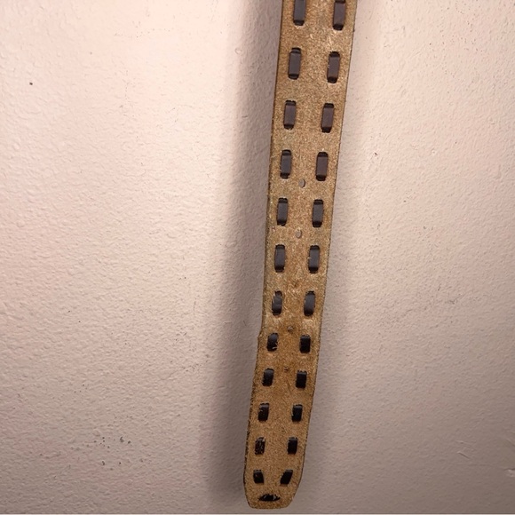 Vintage Small Mossimo Brown Genuine Leather Belt Womens Western Classic - Picture 9 of 16